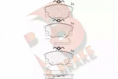 R BRAKE rb0660 -  Комплект тормозных колодок, дисковый тормоз